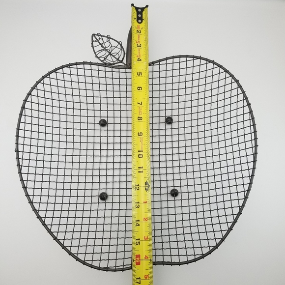 Apple Shape Black Metal Wire Fruit Basket - Picture 5 of 5